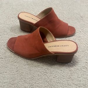 Lucky Brand Suede Heeled Mule
